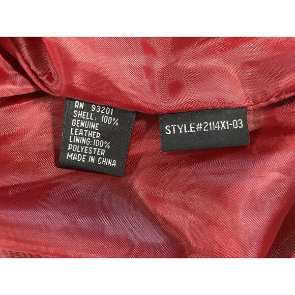 Hypo Active Red Leather Jacket Men's 2XL Extra Large Winter Coat - Picture 4 of 9